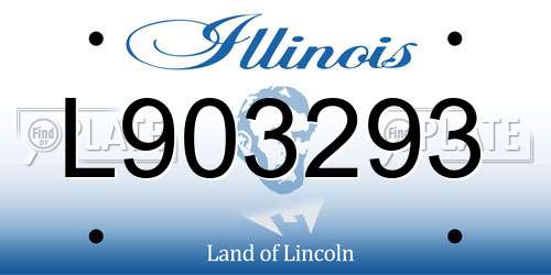 L903293 Illinois License Plate