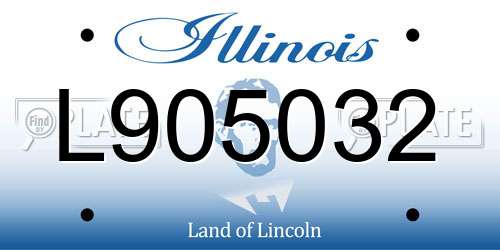 L905032 Illinois License Plate