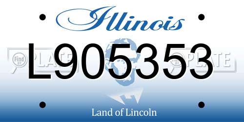 L905353 Illinois License Plate