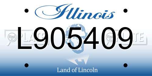L905409 Illinois License Plate
