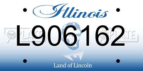 L906162 Illinois License Plate