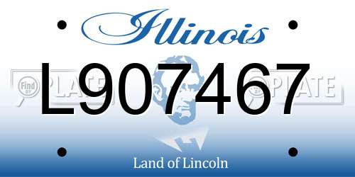L907467 Illinois License Plate