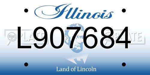 L907684 Illinois License Plate