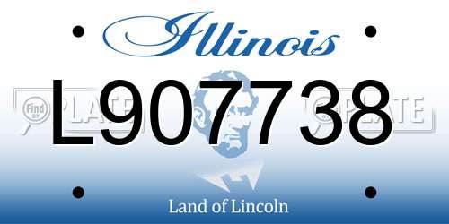 L907738 Illinois License Plate