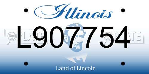 L907754 Illinois License Plate