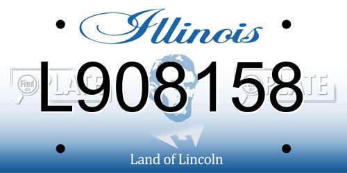 L908158 Illinois License Plate