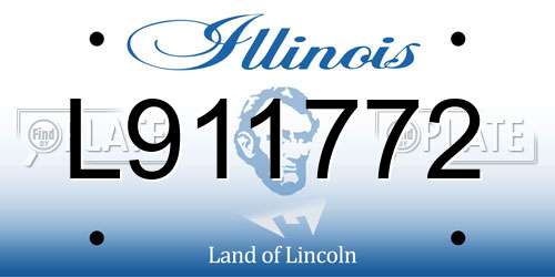 L911772 Illinois License Plate