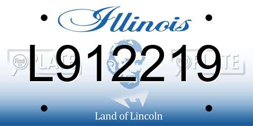 L912219 Illinois License Plate