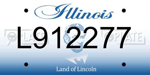 L912277 Illinois License Plate