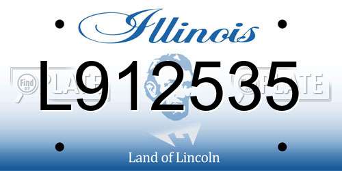 L912535 Illinois License Plate