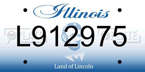 L912975 Illinois License Plate