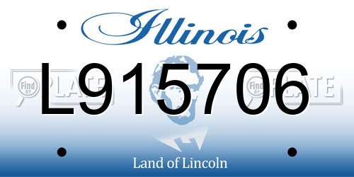 L915706 Illinois License Plate
