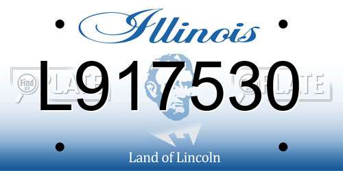 L917530 Illinois License Plate