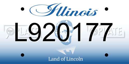 L920177 Illinois License Plate