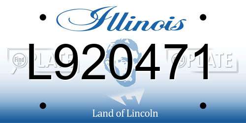 L920471 Illinois License Plate