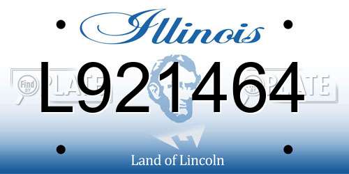 L921464 Illinois License Plate