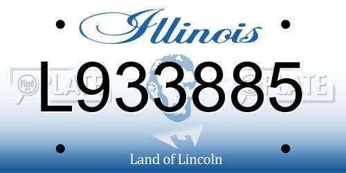 L933885 Illinois License Plate