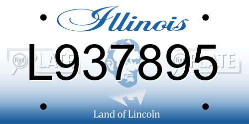 L937895 Illinois License Plate