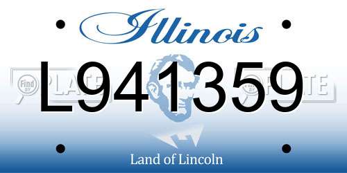 L941359 Illinois License Plate