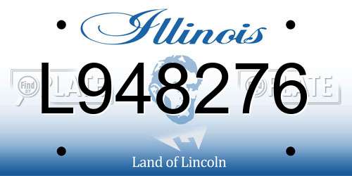 L948276 Illinois License Plate