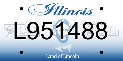 L951488 Illinois License Plate