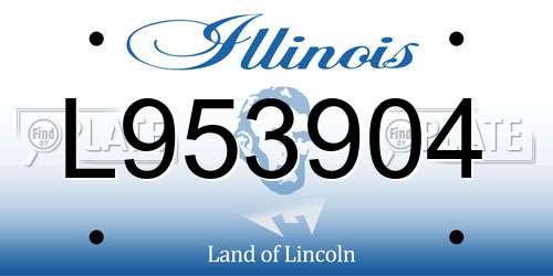 L953904 Illinois License Plate