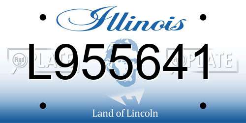 L955641 Illinois License Plate