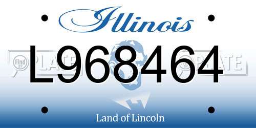L968464 Illinois License Plate
