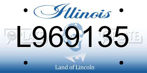 L969135 Illinois License Plate