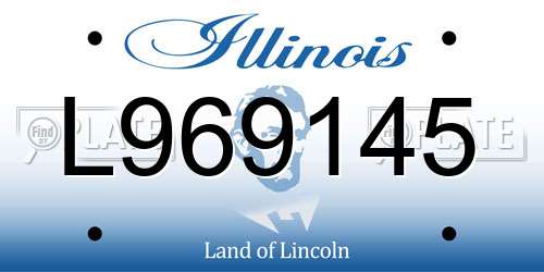 L969145 Illinois License Plate