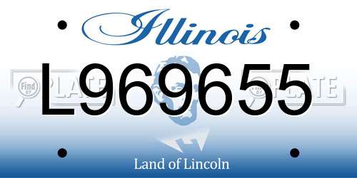 L969655 Illinois License Plate