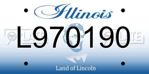 L970190 Illinois License Plate