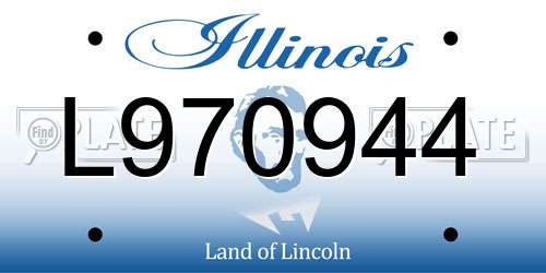 L970944 Illinois License Plate