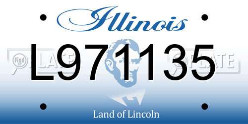 L971135 Illinois License Plate