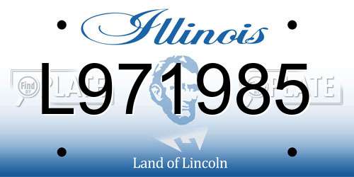 L971985 Illinois License Plate