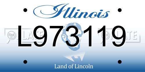 L973119 Illinois License Plate