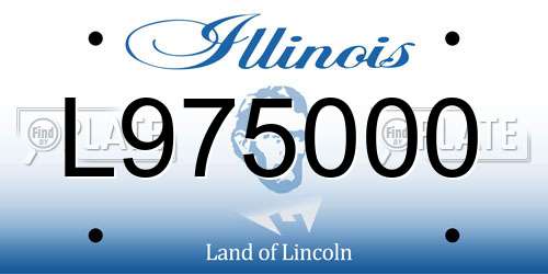 L975000 Illinois License Plate