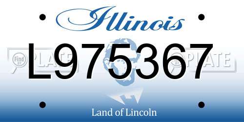 L975367 Illinois License Plate