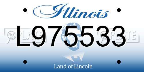 L975533 Illinois License Plate