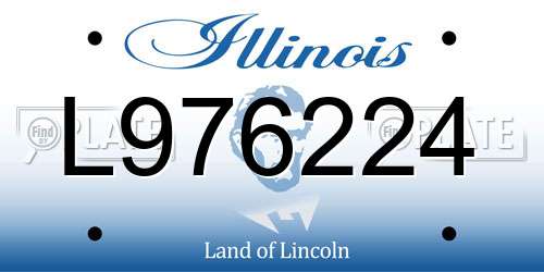 L976224 Illinois License Plate