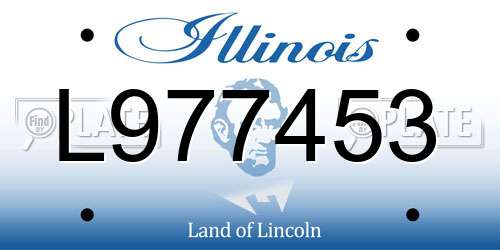 L977453 Illinois License Plate