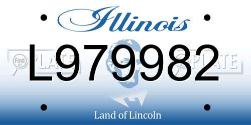 L979982 Illinois License Plate