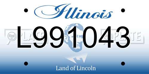 L991043 Illinois License Plate