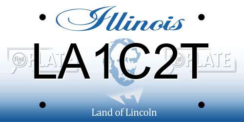 LA1C2T Illinois License Plate