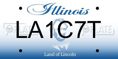 LA1C7T Illinois License Plate