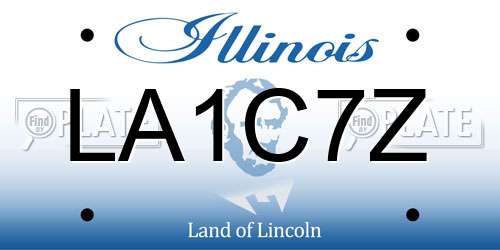 LA1C7Z Illinois License Plate