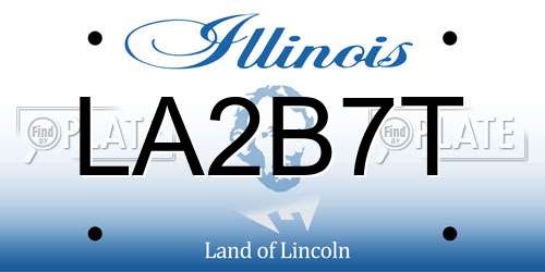 LA2B7T Illinois License Plate