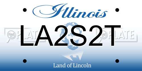 LA2S2T Illinois License Plate