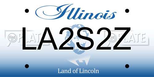 LA2S2Z Illinois License Plate