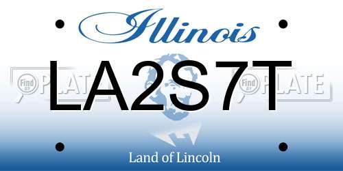 LA2S7T Illinois License Plate